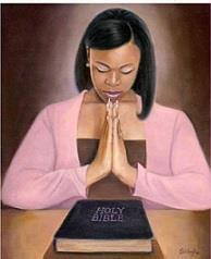 the praying woman