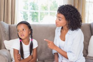 Mother scolding child / avoid raising entitled children