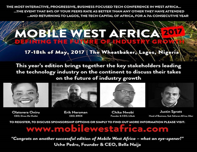 Mobile West Africa 2017 (7th Edition) Holds 17th & 18th May At The Wheatbaker