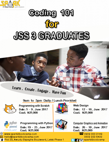 SparkIT Coding 101 For JSS 3 Graduates