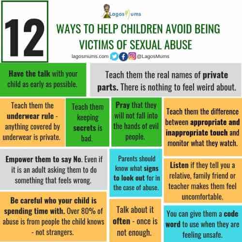 12 ways for children to avoid sexual abuse