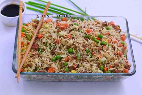 Minced beef fried rice