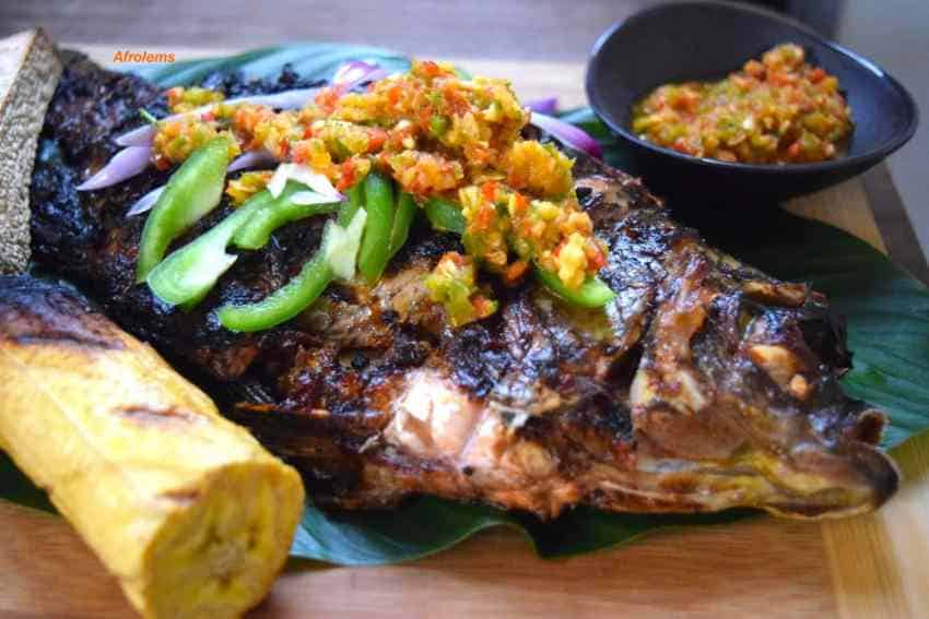 Nigerian barbeque fish