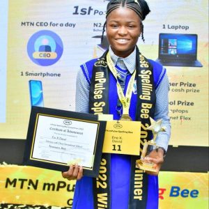 Kate Ene David is the 2022 MTN Nigeria’s mPulse Spelling Bee Champion 
